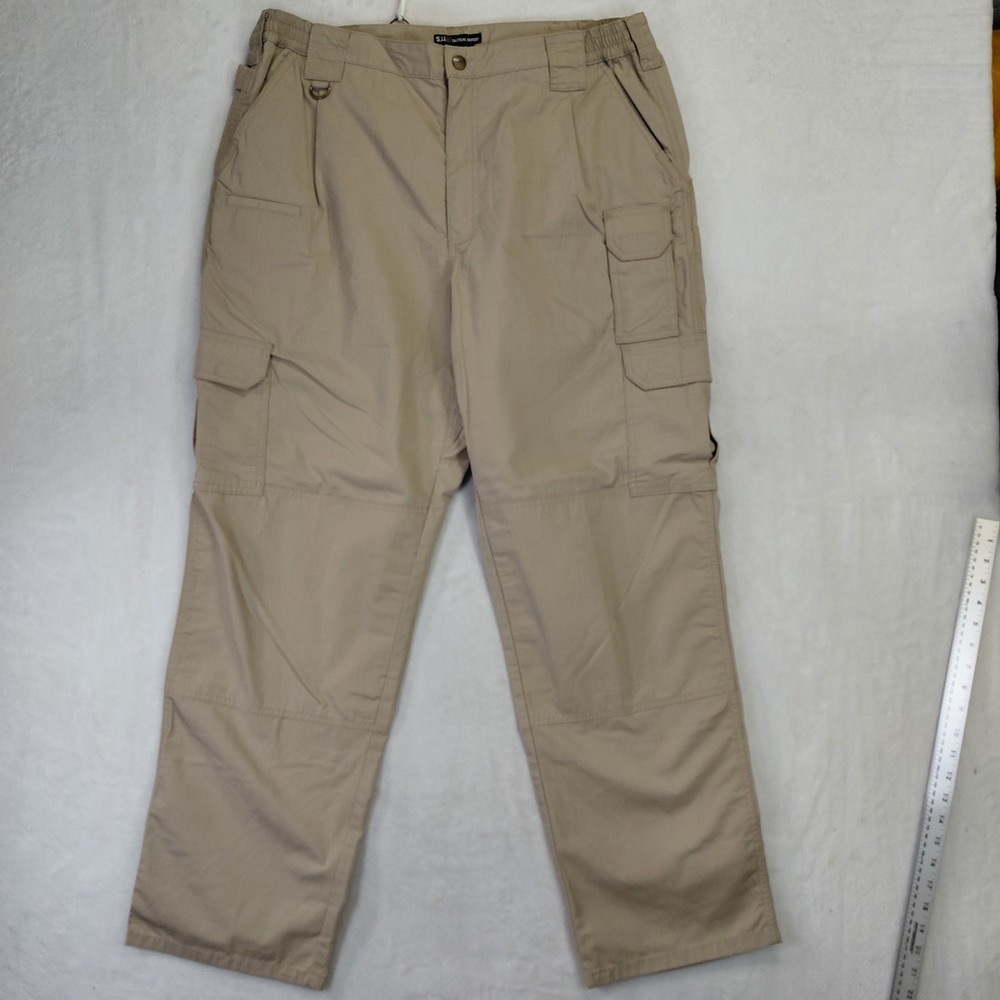 5.11 Tactical Series Khaki Ripstop Cargo Pants Men 40x32 Tan Work Hiking Utility
